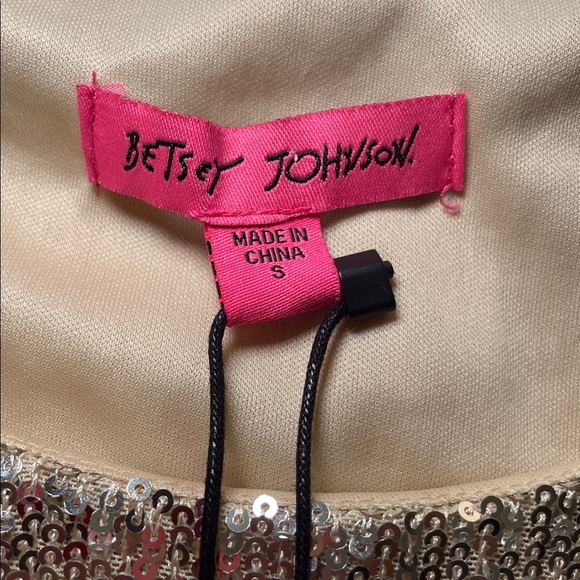 Betsey Johnson Silver Sequin T-Shirt Dress sz S - Picture 2 of 6